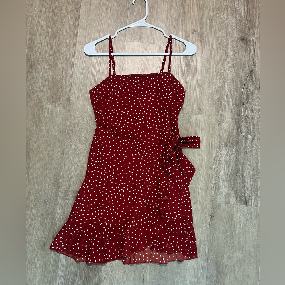 Chic Red Polka Dot Dress